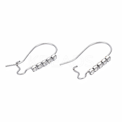 304 Stainless Steel Hoop Earrings Findings Kidney Ear Wires LS-STAS-N092-138B-01-1