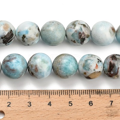 Natural Larimar Beads Strands G-L642-B19-12mm-1