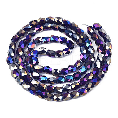 Electroplate Glass Beads Strands EGLA-N002-13-A01-1