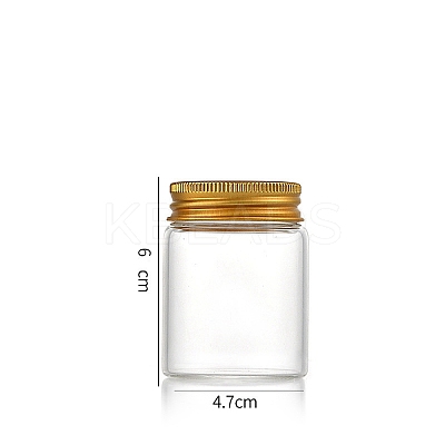 Column Glass Screw Top Bead Storage Tubes CON-WH0086-094B-02-1