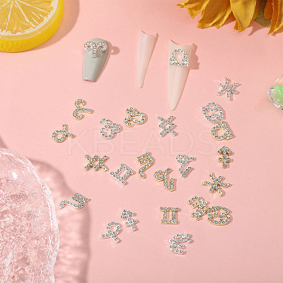 72Pcs 2 Colors 12 Styles Alloy Rhinestone Cabochons MRMJ-CA0001-53-1