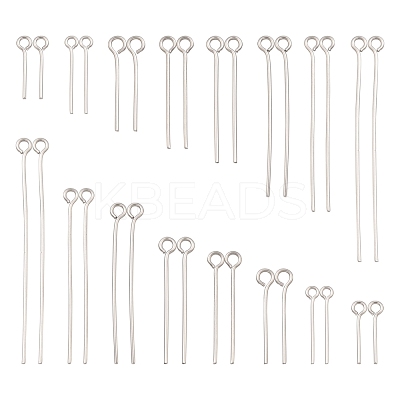 395Pcs 8 Style 304 Stainless Steel Eye Pins STAS-FS0001-21-1