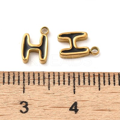 304 Stainless Steel Enamel Charms STAS-L022-292G-H-1