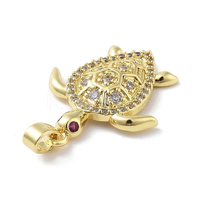 Brass Micro Pave Cubic Zirconia Pendants KK-F877-13G-1