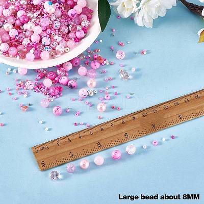 2 Bag Glass Round Beads Set JX547C-1