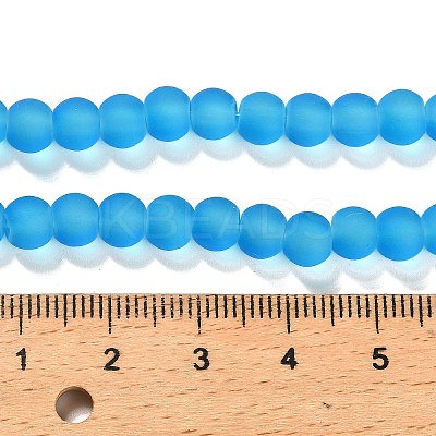 Frosted Transparent Glass Beads Strands LS-GLAA-XCP0001-55-1