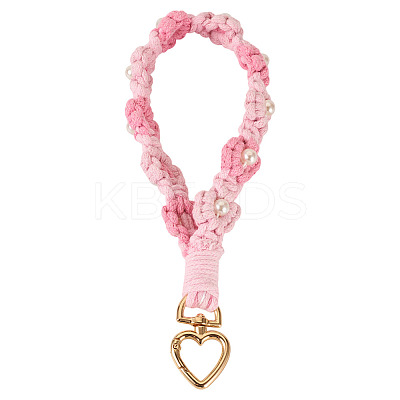 Cotton Braided Flower Pendant Decorations AJEW-TAC0030-032G-07-1
