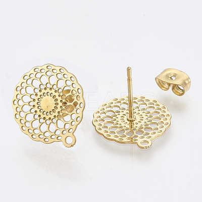 304 Stainless Steel Stud Earring Findings LS-STAS-S079-32A-1