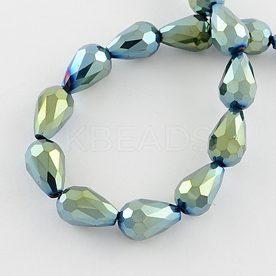 Electroplate Glass Bead Strands EGLA-R045-12x8mm-05-1