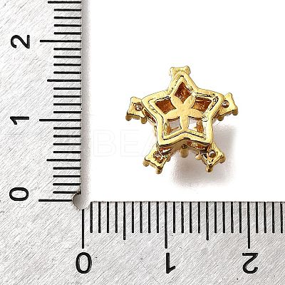 Brass Pave Cubic Zirconia Multi-strand Links KK-F913-12G-01-1