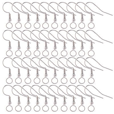 100Pcs 304 Stainless Steel Earring Hooks STAS-SC0010-42P-1