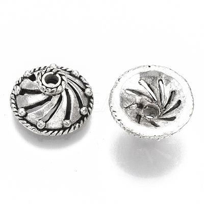 Tibetan Style Alloy Bead Caps TIBE-N006-07AS-LF-1