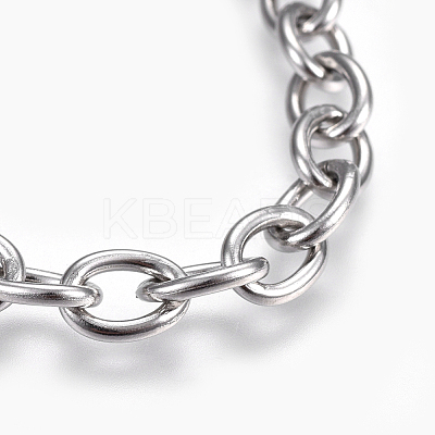 Tarnish Resistant 304 Stainless Steel Cable Chain Bracelets BJEW-P239-05-1