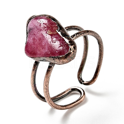 Natural Gemstone Irregular Nugget Open Cuff Rings G-D468-01R-1
