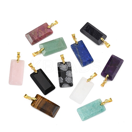 Natural & Synthetic Gemstone Faceted Pendants G-L623-03G-1