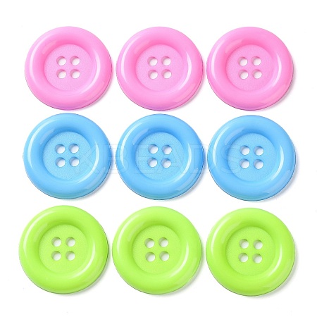 CRASPIRE 30Pcs 3 Colors Plastic Button BUTT-CP0001-02-1