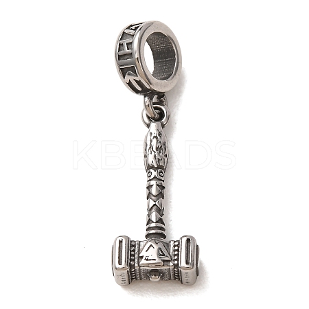 Viking 316 Surgical Stainless Steel European Dangle Charms SA-CBA7555-09AS-1