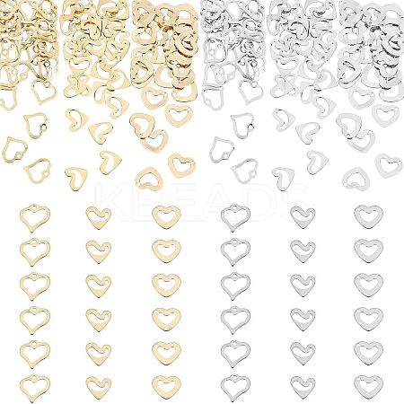 Unicraftale 180Pcs 6 Style 201 Stainless Steel Charms STAS-UN0031-55-1