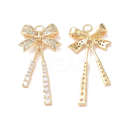 Brass Micro Pave Cubic Zirconia Pendants KK-I702-13G-1