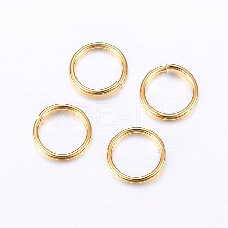 304 Stainless Steel Open Jump Rings X-STAS-O098-01G-17-1