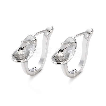 Rack Plating Brass Earring Findings KK-S405-05P-1