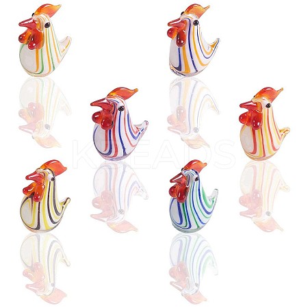 6Pcs Glass Chick Figurine JX538A-1