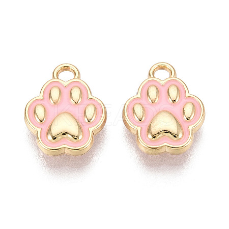 Light Gold Tone Alloy Enamel Pendants FIND-N011-19KCG-1