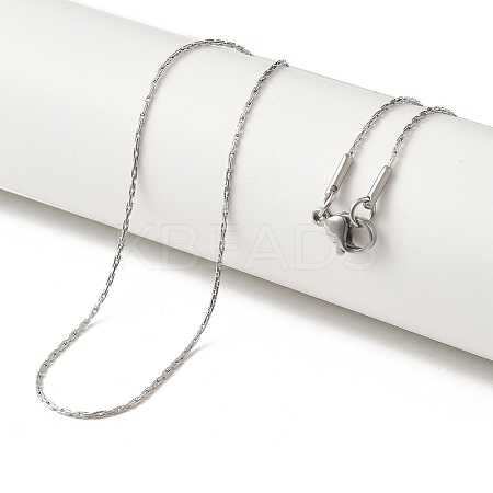 Tarnish Resistant Trendy Unisex 304 Stainless Steel Boston Link Chain Necklaces NJEW-L043-51P-1