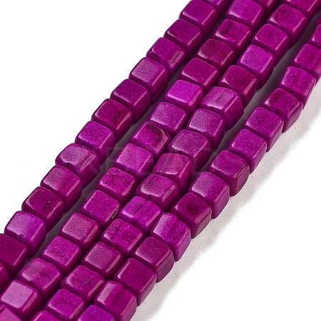 Synthetic Turquoise Beads Strands TURQ-G108-4x4mm-02-1