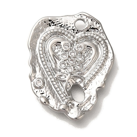 Brass Micro Pave Cubic Zirconia Pendants KK-U038-22P-1
