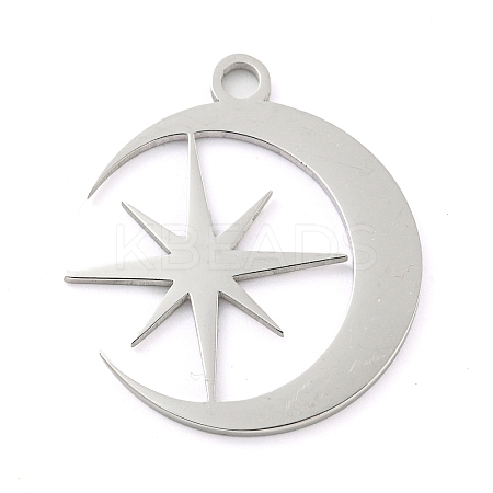 Non-Tarnish 304 Stainless Steel Pendants STAS-B056-26P-04-1