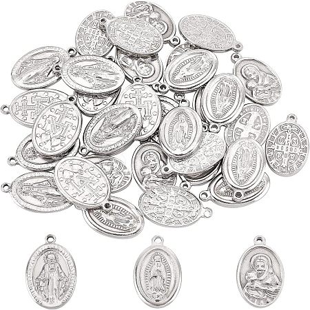 36Pcs 3 Style 201 Stainless Steel Pendants STAS-UN0025-58-1