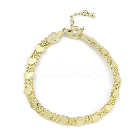 Rack Plating Brass Bracelets for Women BJEW-K244-04G-1