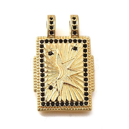 Brass Micro Pave Cubic Zirconia Pendants KK-U055-06C-1