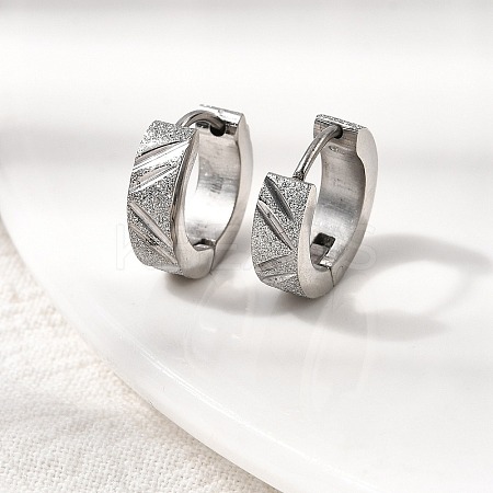 304 Stainless Steel Hoop Earrings EJEW-L302-03A-P-1