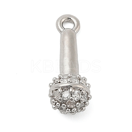 Brass Micro Pave Cubic Zirconia Pendatns KK-I380-04P-1