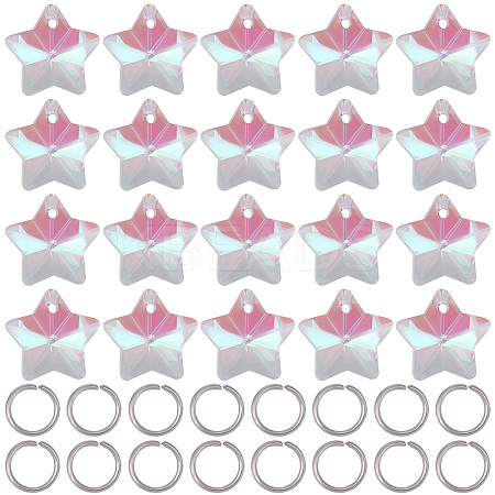 50Pcs Electroplate Glass Charms GLAA-SP0001-89-1