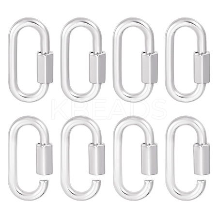 6Pcs Alloy Screw Carabiner Lock Charms FIND-UN0003-31P-1