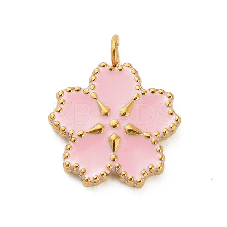 304 Stainless Steel Enamel Pendants LS-STAS-F331-01C-G-1