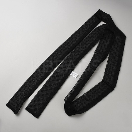Polyester Lace Long Silk Scarf for Women Girls AJEW-WH20042-78A-02-1