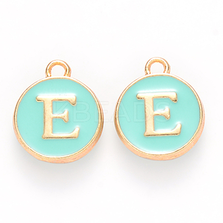 Golden Plated Alloy Enamel Charms X-ENAM-S118-05E-1