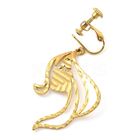 Ion Plating(IP) 304 Stainless Steel Earrings for Women EJEW-E304-08G-1