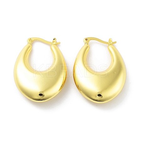 Real 18K Gold Plated Brass Hoop Earrings KK-R150-01A-1