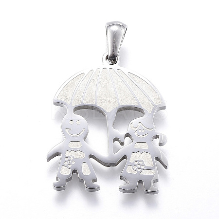 304 Stainless Steel Pendants STAS-K162-023P-1