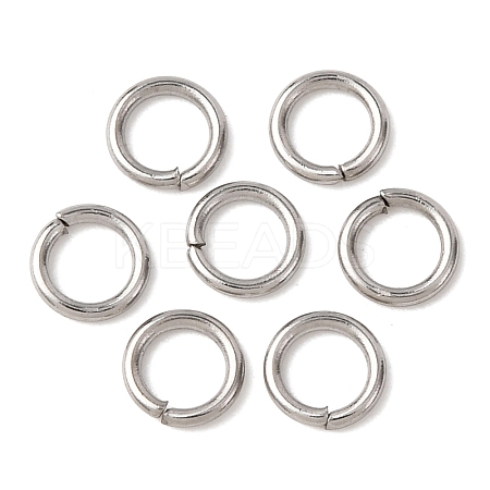 Tarnish Resistant 304 Stainless Steel Open Jump Rings STAS-Q186-02-5x0.8mm-1