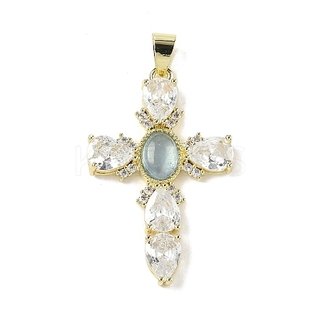 Natural Aquamarine Pendants G-P585-04G-04-1