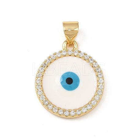 Brass Micro Pave Cubic Zirconia Pendants KK-F919-17G-1