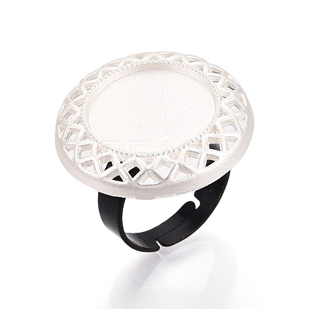 Adjustable Alloy & Iron Bezel Cup Ring Base with Rotatable Tray MAK-T012-05S-1