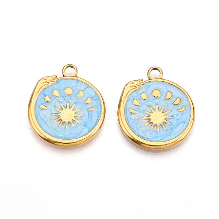 304 Stainless Steel Pendants Ion Plating(IP) STAS-N108-23A-G-1