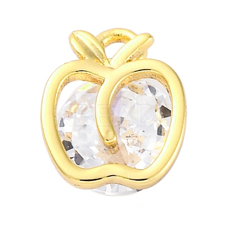 Brass Micro Pave Cubic Zirconia Pendants KK-A240-10G-1
